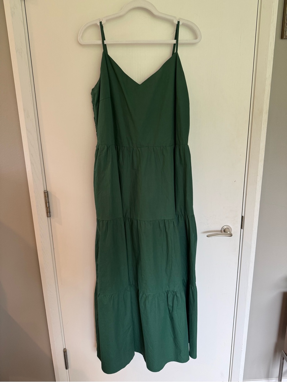 Lost and Wander Green Smocked Maxi Dress with Spaghetti Straps